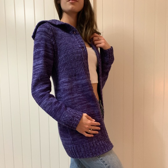 Women’s Cowl-Neck Cardigan - Picture 5 of 6